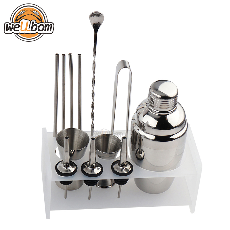 Stainless Steel Cocktail Shaker Bar Tools Set shaker cup Cocktail Kit snow grams Cup Fitting with bar tools